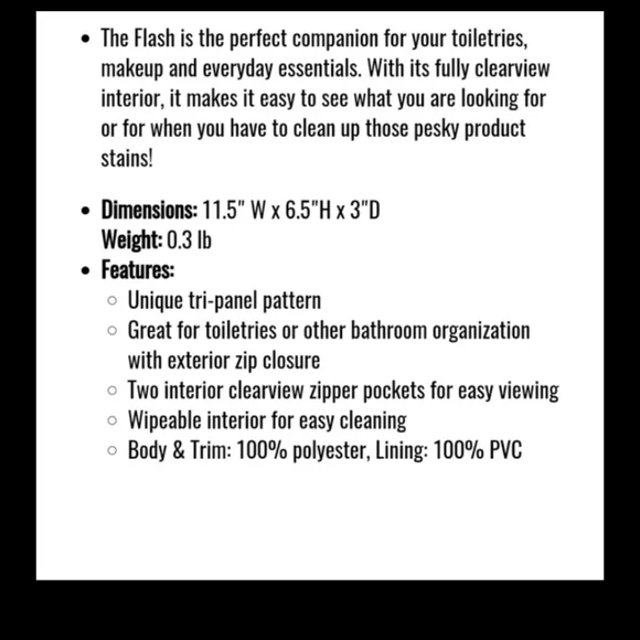 NWT Lug Flash Cosmetics Case - Stars Shell Navy - Picture 5 of 5